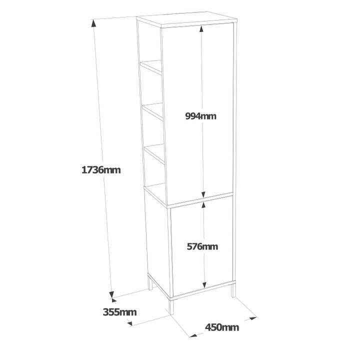 Hanah Home Armario multiusos Vı1-W Blanco Hanah Home Armario multiusos Vı1-W Blanco